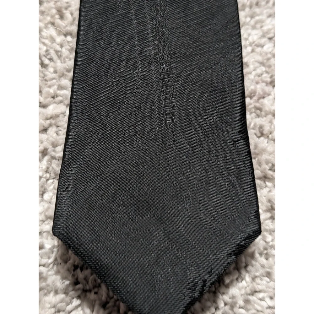 Bonjour‎ Necktie Mens OS Black Red Gold Harlequin Colorblock Jacquard USA Made